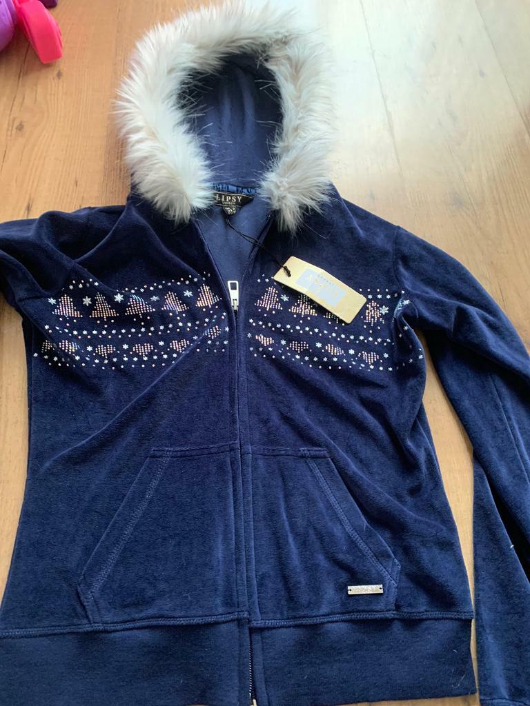 lipsy tracksuit fur hood